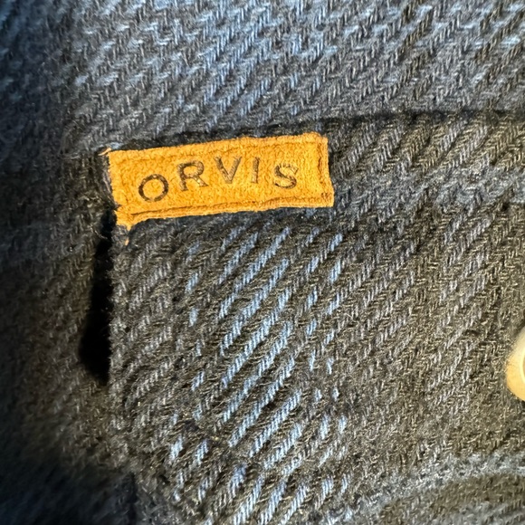 Orvis Jacket Chore Heavy Flannel Shacket Blue Men’s XL - Picture 5 of 9